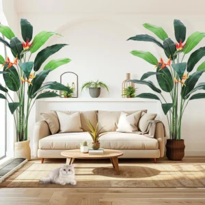 Artificial Bird of Paradise Plant – 6FT / 7FT Faux Palm Tree for Indoor & Outdoor Modern Décor